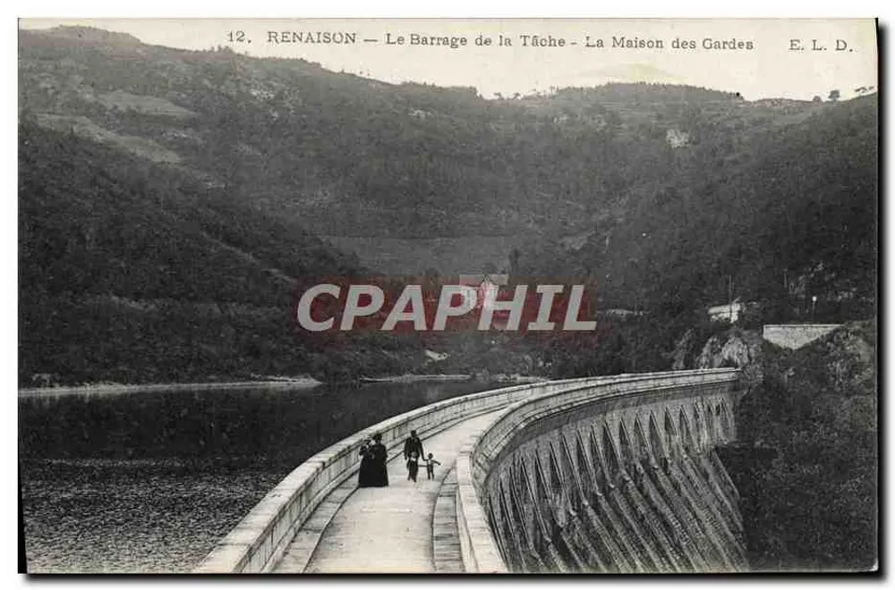 Renaison — Der Tâche-Staudamm — Das Wachhaus — E. L. D. - Vorderseite