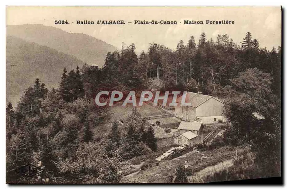 Balão de Alsácia — Plain-du-Canon — Casa Florestal — Ed. C. Larlier, Besançon - Frente