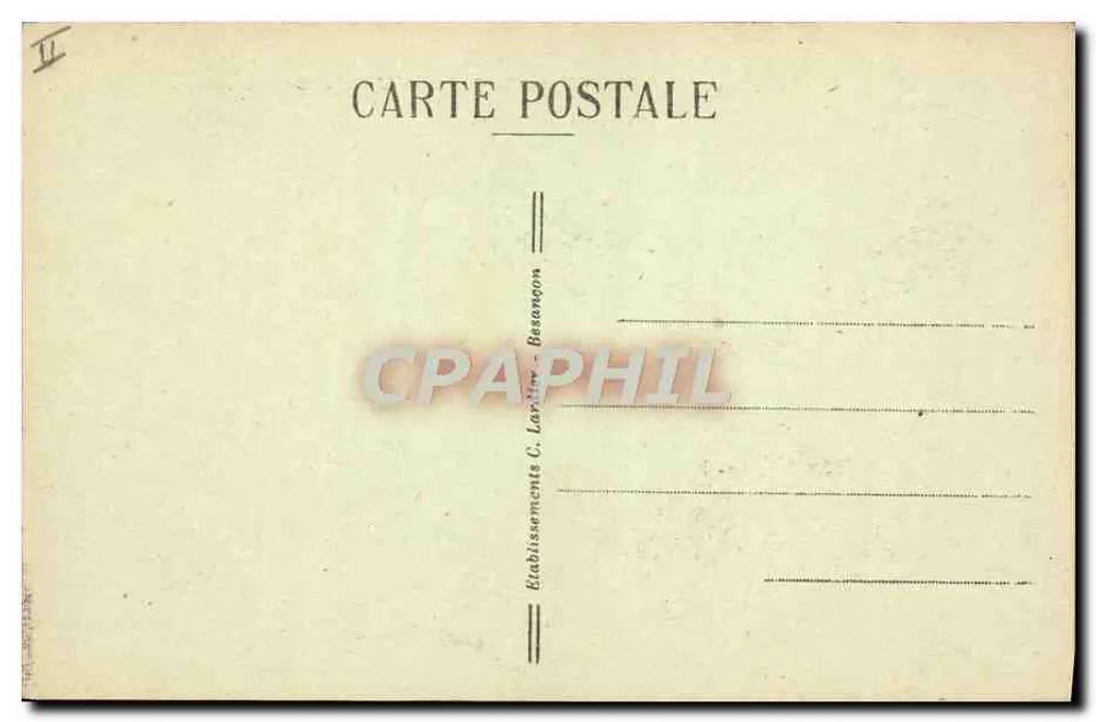 Balão de Alsácia — Plain-du-Canon — Casa Florestal — Ed. C. Larlier, Besançon - Verso