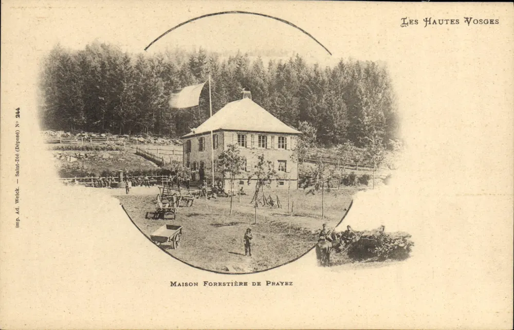 Maison Forestière de Prayez — Les Hautes Vosges — Imp. Ad. Weick, Saint-Dié (Dépt. 88) N° 244 - Frente