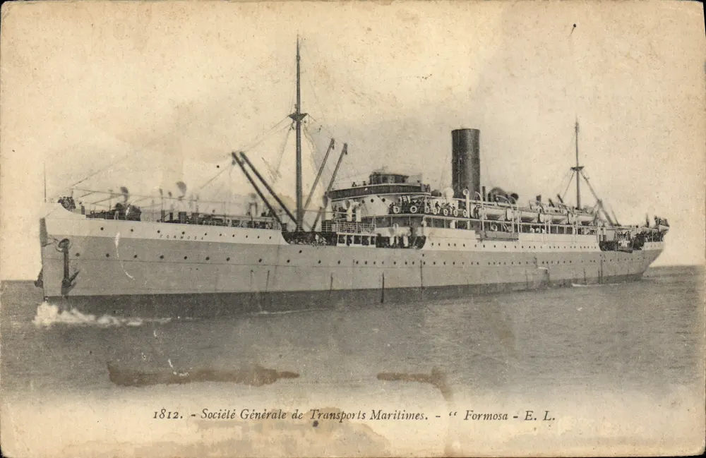 Navire "Formosa" — cargo steamship de la Société Générale de Transports Maritimes — éditeur E.L. - Vorderseite