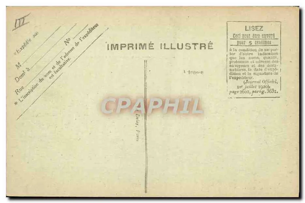 O Transatlântico "FRANCE" — Le Havre — Imprimé Illustré - Verso