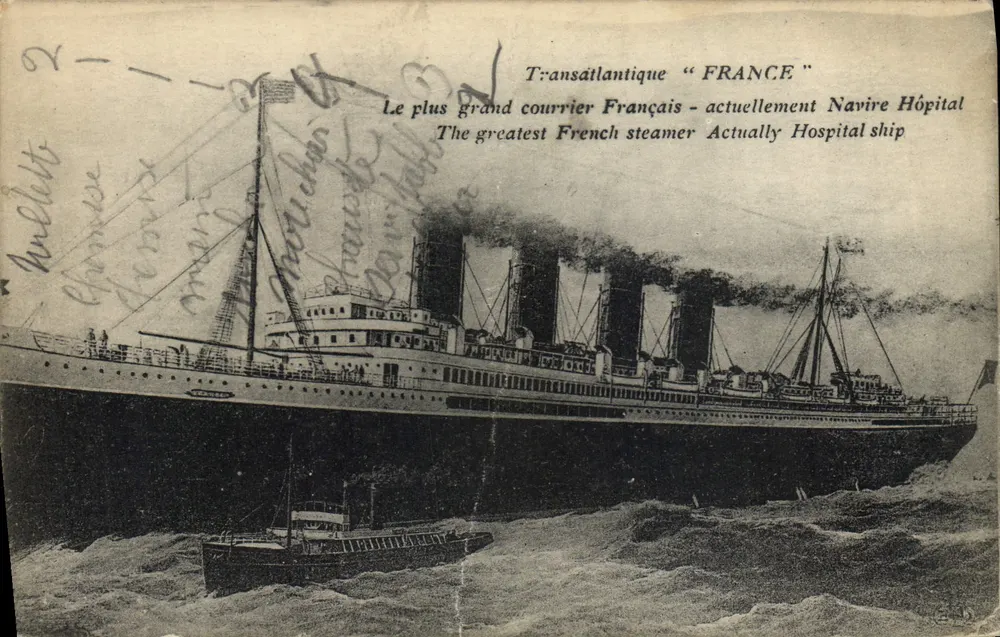 Transatlantique "FRANCE" — grand paquebot de guerre — éditeur non visible - Vorderseite