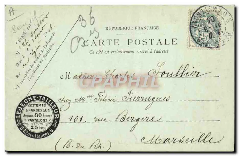 DIEPPE — Die "France" zwischen den Dämmen — LL. — Verlag LL. n° 97 - Rückseite