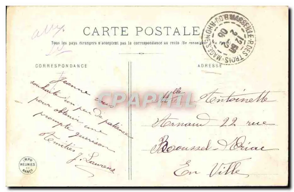 Yvonne und Janic — Zwei Kinder Rücken an Rücken — Édition Bergeret - Rückseite