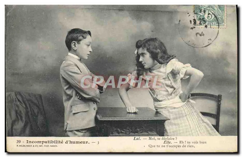 Inkompatibilität der Gemüter — Serie 39 — R. Melmlinger & Cie, Fotolabor, Nancy - Vorderseite