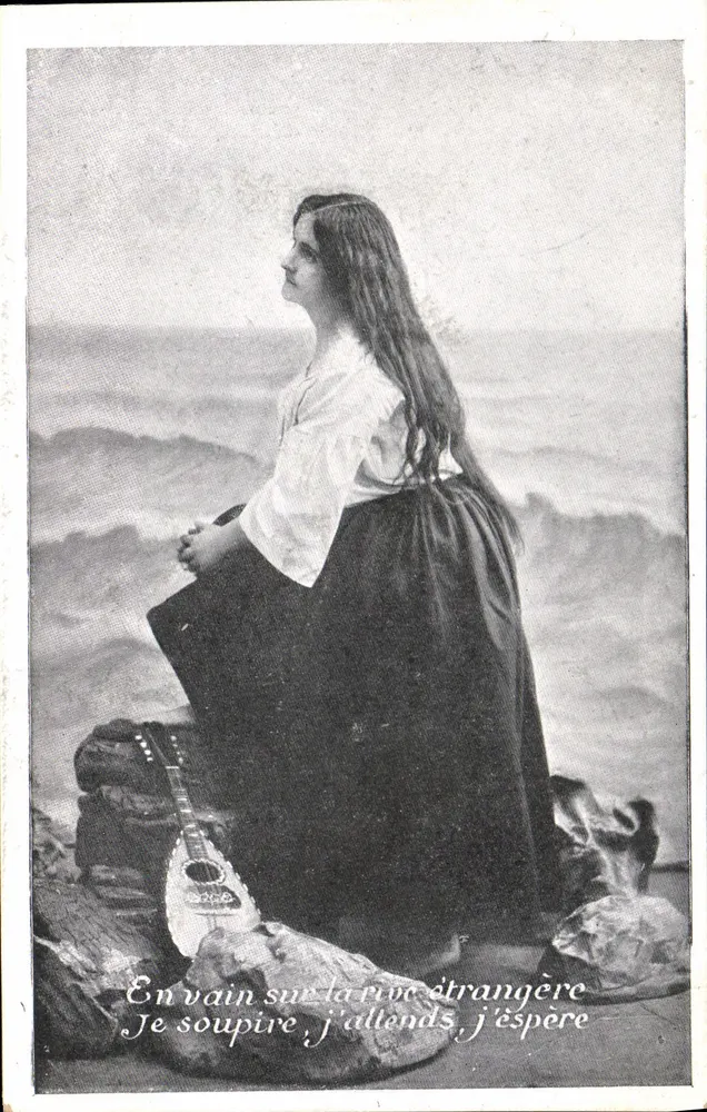 Junge Frau mit Mandoline — Gedicht — J.C. Paris - Vorderseite