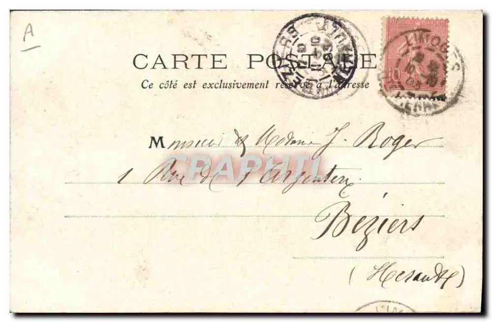 Cena do Centro — Limois, 10 de agosto de 1905 — MT & L. Dailey - Verso