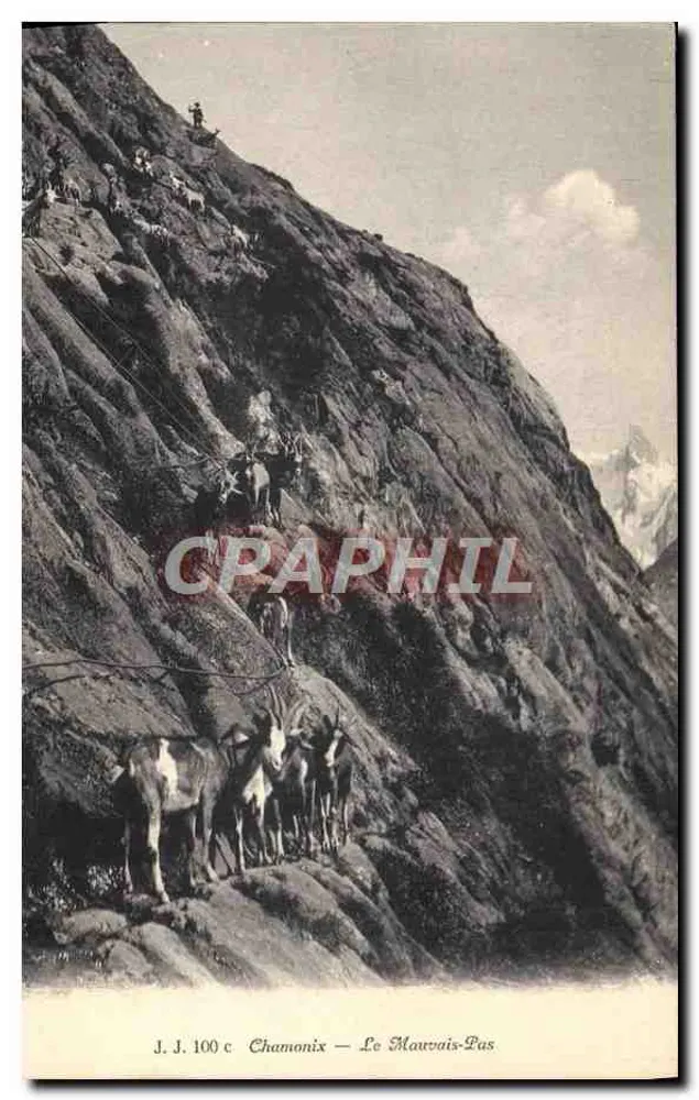 Chamonix — O Mauvais-Pas — J. J. 100 c - Frente