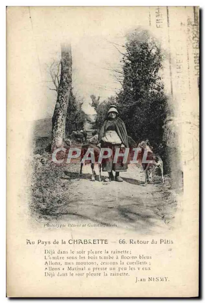 Im Land der CHABRETTE — 66. Rückkehr des Bäckers — Phototypie Béssot et Gudon, Reims - Vorderseite