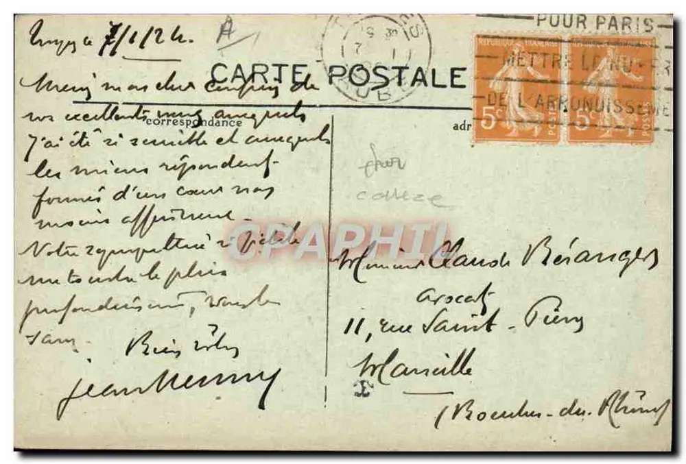 Im Land der CHABRETTE — 66. Rückkehr des Bäckers — Phototypie Béssot et Gudon, Reims - Rückseite