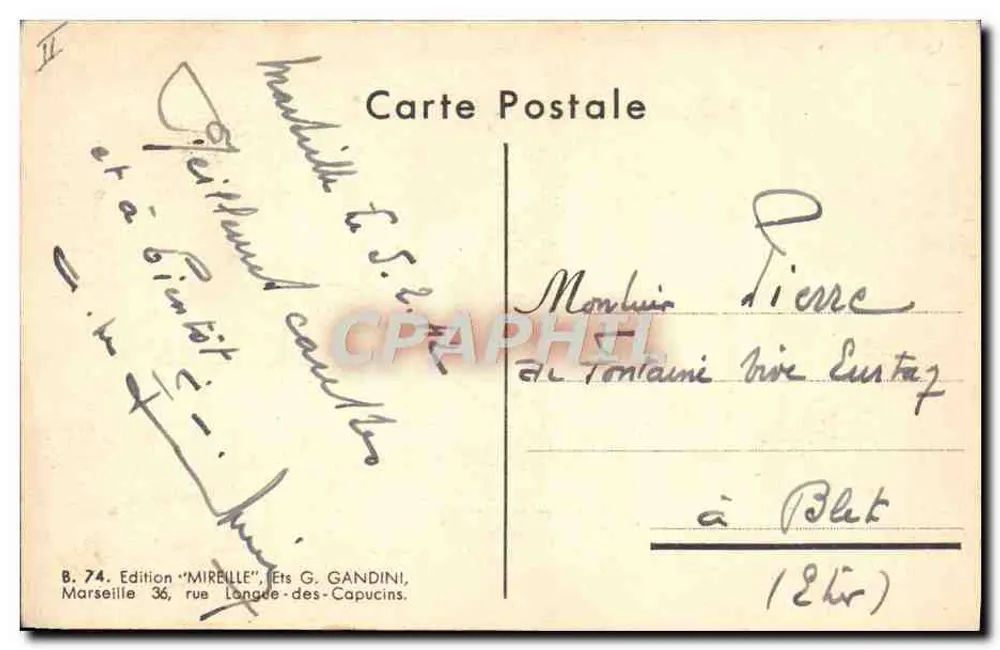 Kind in gestreiften Schlafanzug mit Kerze und Uhr — Lacroix — B. 74 - Rückseite