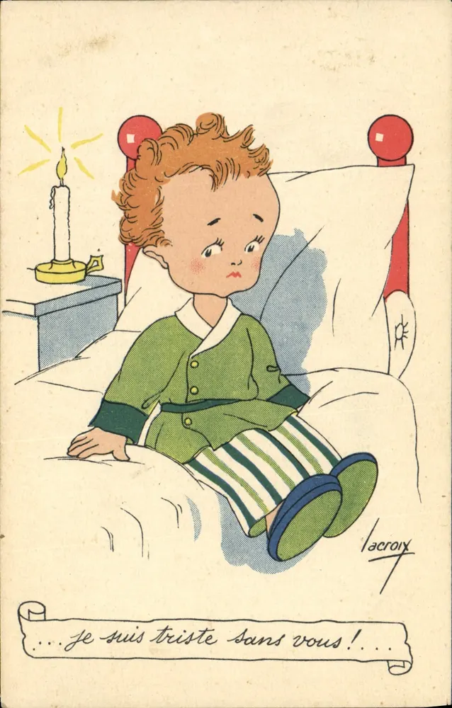 Trauriges Kind im Bett — Lacroix, B. 71 - Vorderseite