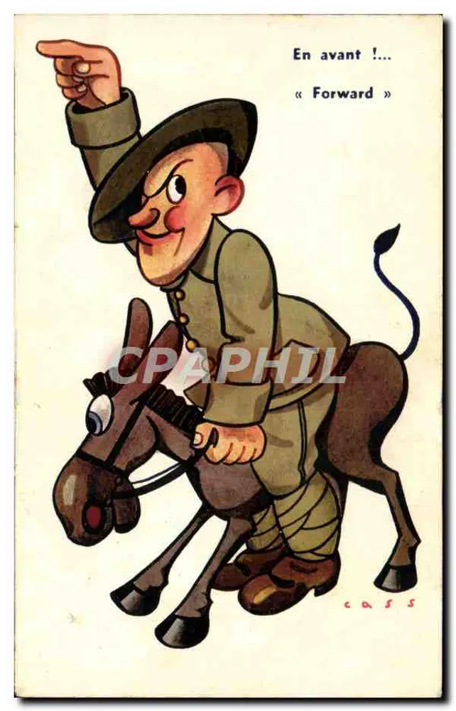 Soldat auf Esel — Vorwärts — Cass - Vorderseite