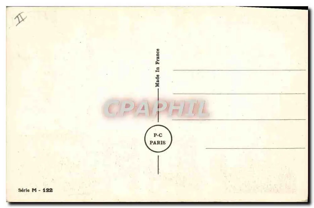 Dois soldados em conversa — Série M-122 — P-C PARIS - Verso