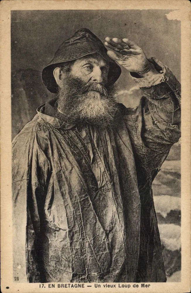 IN BRETAGNE — Ein alter Seewolf — F. Chapeau, Verlag Nantes, Nr. 21 - Vorderseite