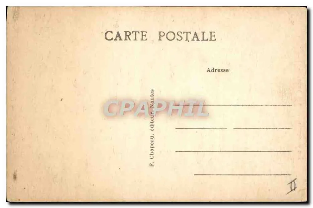 IN BRETAGNE — Ein alter Seewolf — F. Chapeau, Verlag Nantes, Nr. 21 - Rückseite