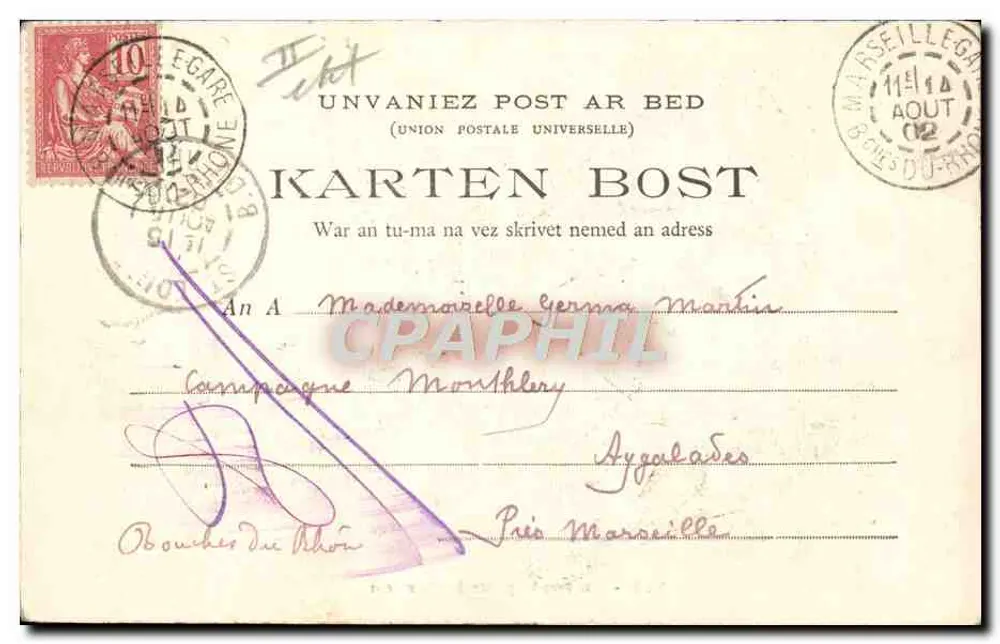Em direção ao Pardon — Bretagne — Coleção E. Hanonie — n°223 - Verso