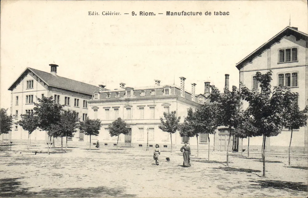 Riom — Fábrica de tabaco — Edit. Célériér - Frente