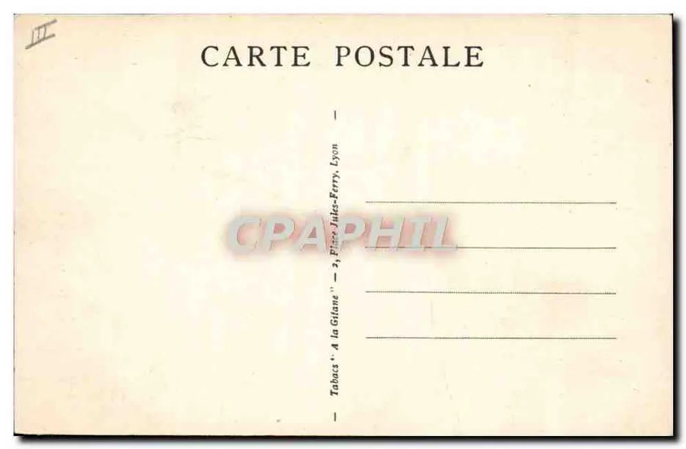 Estação de Lyon-Brotteaux — Loja de tabaco 'A la Gitane' - Verso