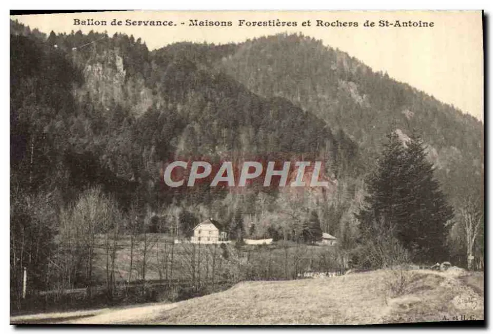 Ballon von Servance - Forsthäuser und Felsen von St-Antoine — A. et H. C. - Vorderseite