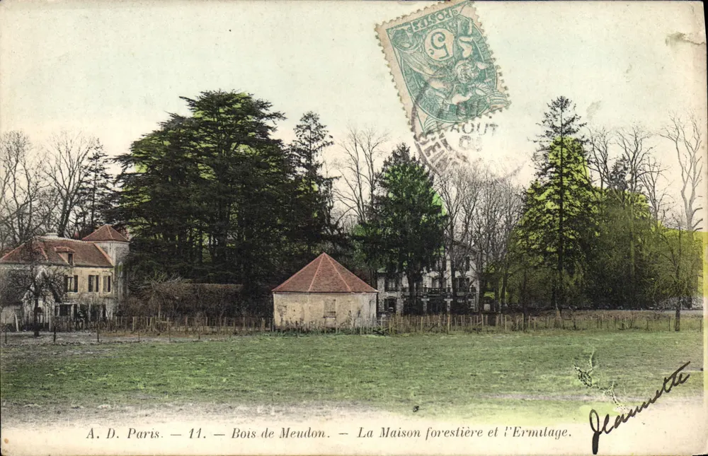 Bois de Meudon — Die Forstvilla und das Hermitage — A.D. Paris, Nr. 11 - Vorderseite
