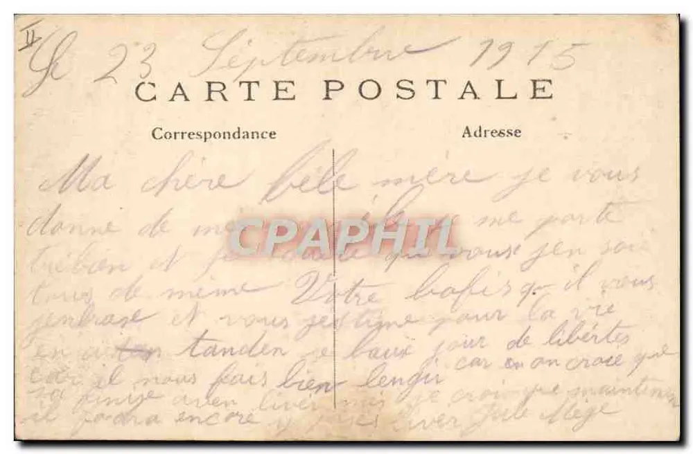 Das Forsthaus von PERTHES (Marne) — vor dem Ersten Weltkrieg 1914-15 — Verlag A. Richard, Paris - Rückseite