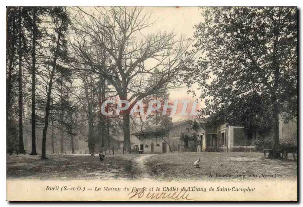 Rueil (S.-et-O.) — Das Gare-Haus und das Chalet am See Saint-Cucuphat — A. Bourdier, Verlag, Versailles - Vorderseite