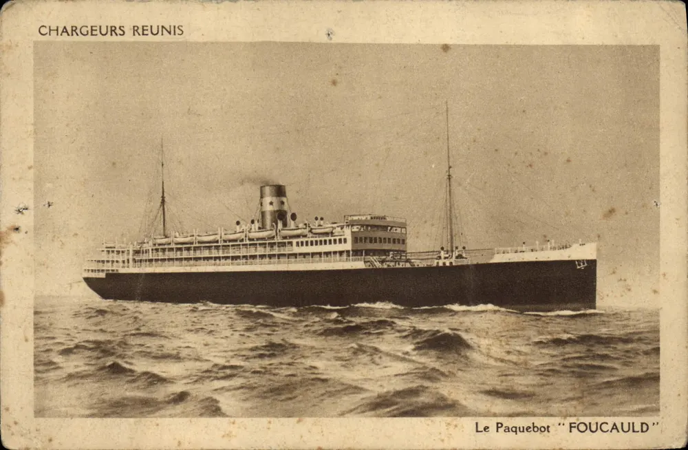 Le Paquebot "Foucauld" — navire de la Compagnie des Chargeurs Réunis — éditeur Chargeurs Réunis - Vorderseite