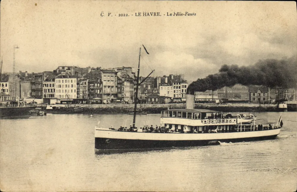 Le Havre — Le Félix-Faure em navegação — Editor C.V. n°2022 - Frente