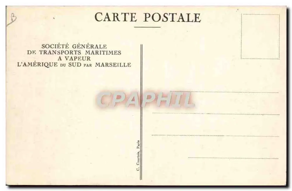 Raucherzimmer der 2. Klasse — S.G.T.M. — Société Générale de Transports Maritimes à Vapeur - Rückseite