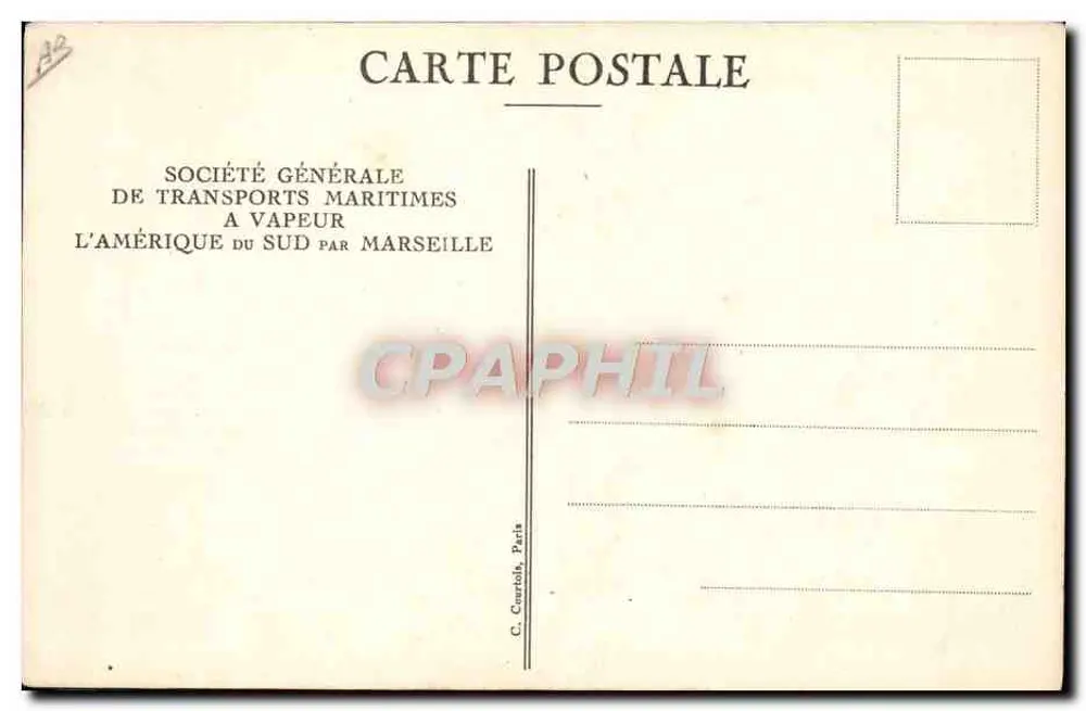 Rauchzimmer der 2. Klasse — S.G.T.M. — Société Générale de Transports Maritimes - Rückseite
