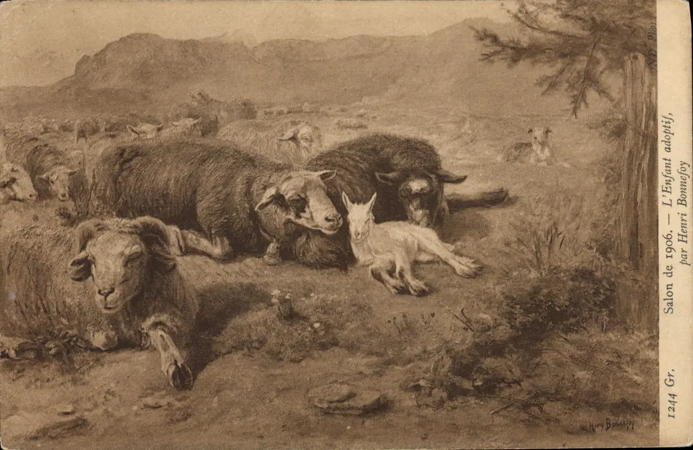 Das Adoptivkind — Salon von 1906 — von Henri Bonnefoy - Vorderseite
