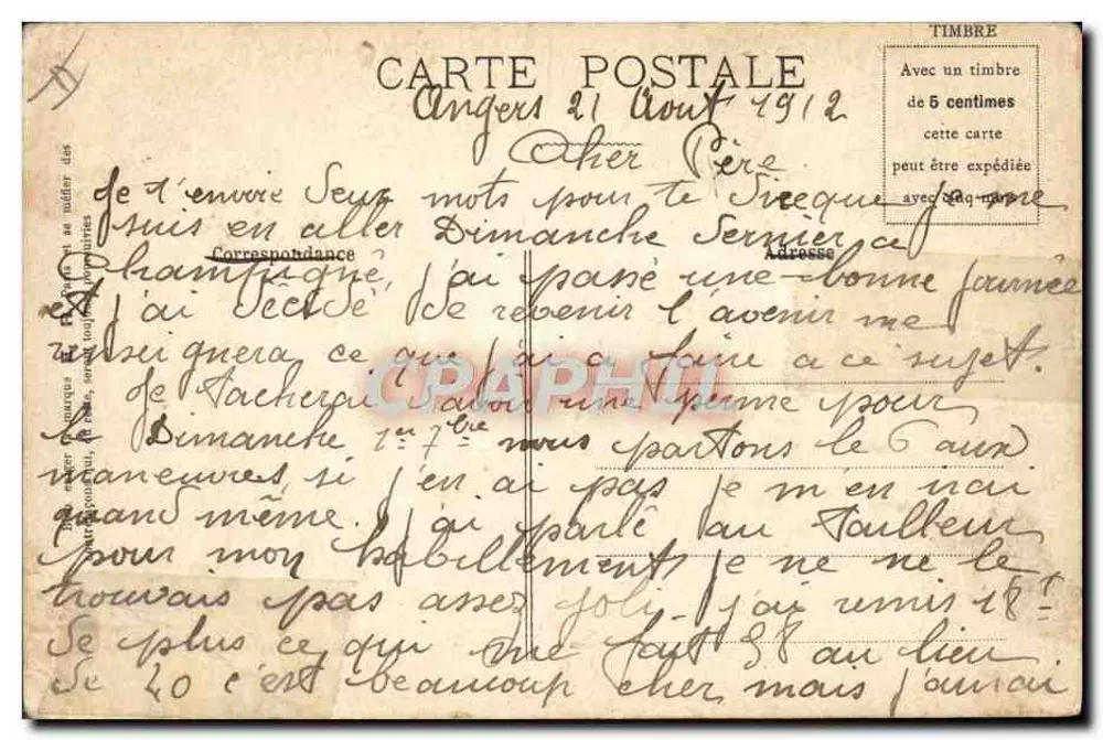 Fuitibus Rapidos !!! — Bestattung der Klasse 1909 — E.R., Paris — Eintragungsnr. 18 - Rückseite