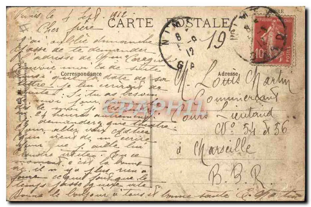 Der Schnellzug der Klasse — Paris nach Marseille — E. R. PARIS (Geschütztes Modell, Nr. 14877) - Rückseite