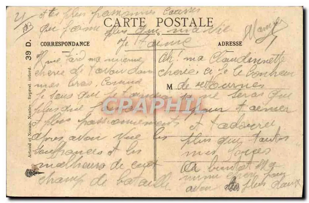 A Bretanha — Os Malefícios do Cidre: O Banho Forçado — Artaud e Nyzais, Nantes - Verso