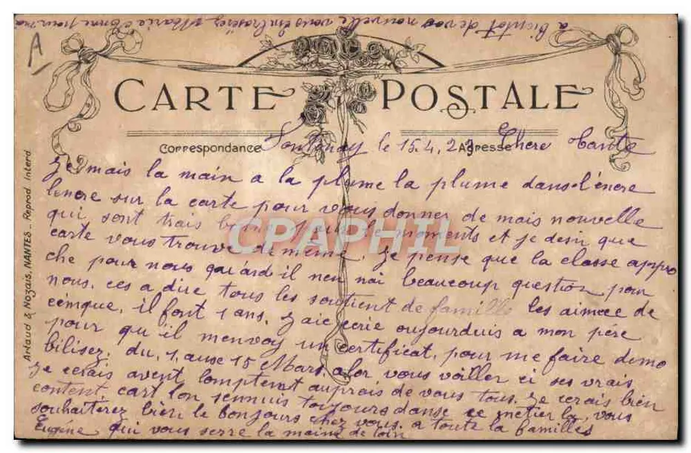 Brittany — Junge Ehepaar, man braucht ein solides Bett mit vier Pfosten — Serie 69 - Rückseite
