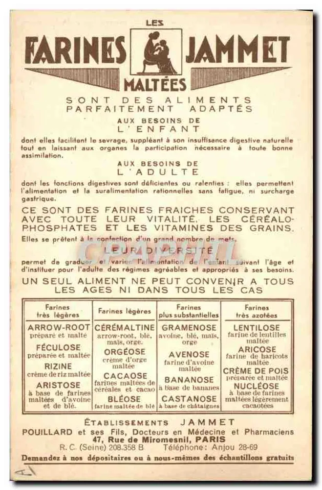 A Bretanha — As Velhas Províncias da França — Editado pelas Farinas Jammet - Verso