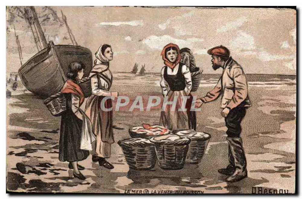 La Mer — La Vente du Poisson — D. Bénon - Frente