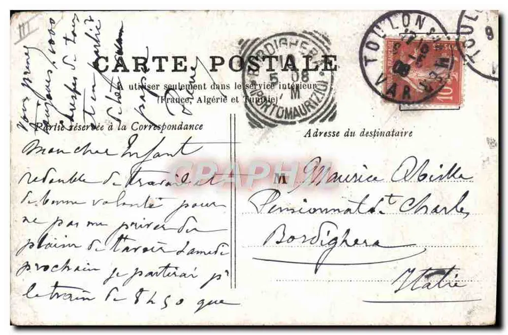 La Mer — La Vente du Poisson — D. Bénon - Verso