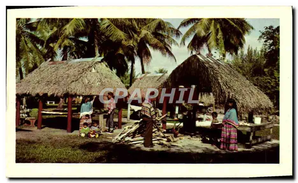 Seminole-Indianer-Dorf in Florida — Verlag nicht sichtbar - Vorderseite