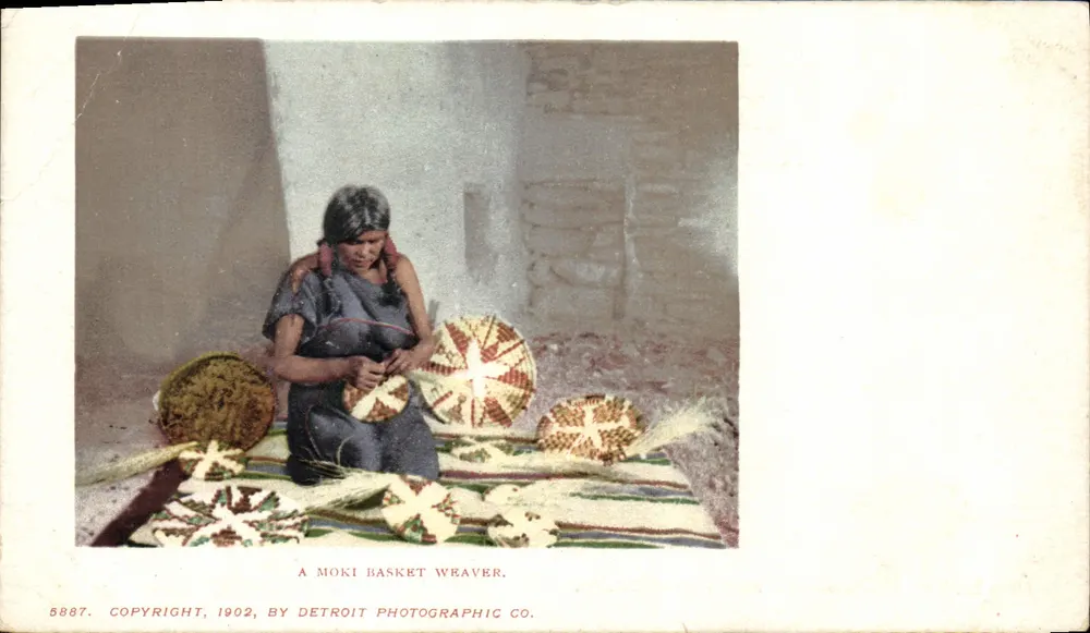 ए मोकी बैग बुनने वाला — डिट्रॉइट फोटोग्राफिक कंपनी, संख्या 5887 — 1902 - आगे
