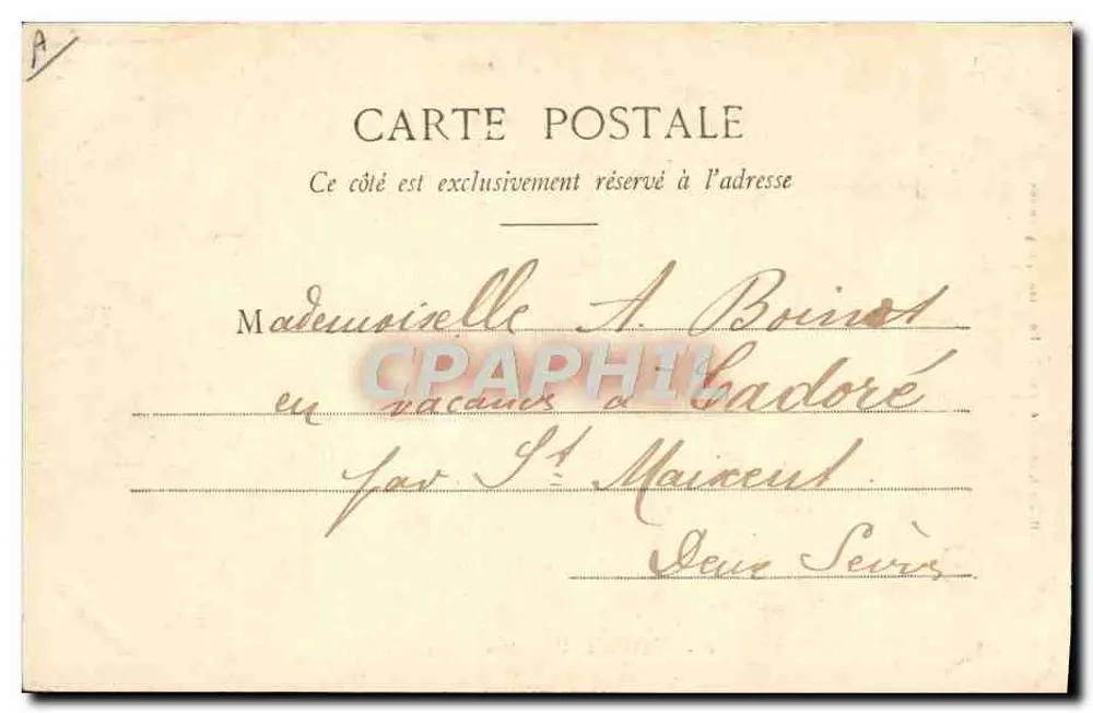 Châteauroux — Manufatura de Tabacos — H. Lecat, livreiro-editor, Châteauroux - Verso