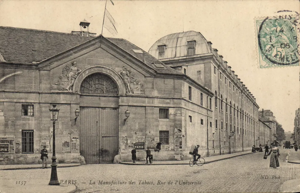 Paris — Die Tabakfabrik, Rue de l'Université — ND Phot, n° 1157 - Vorderseite