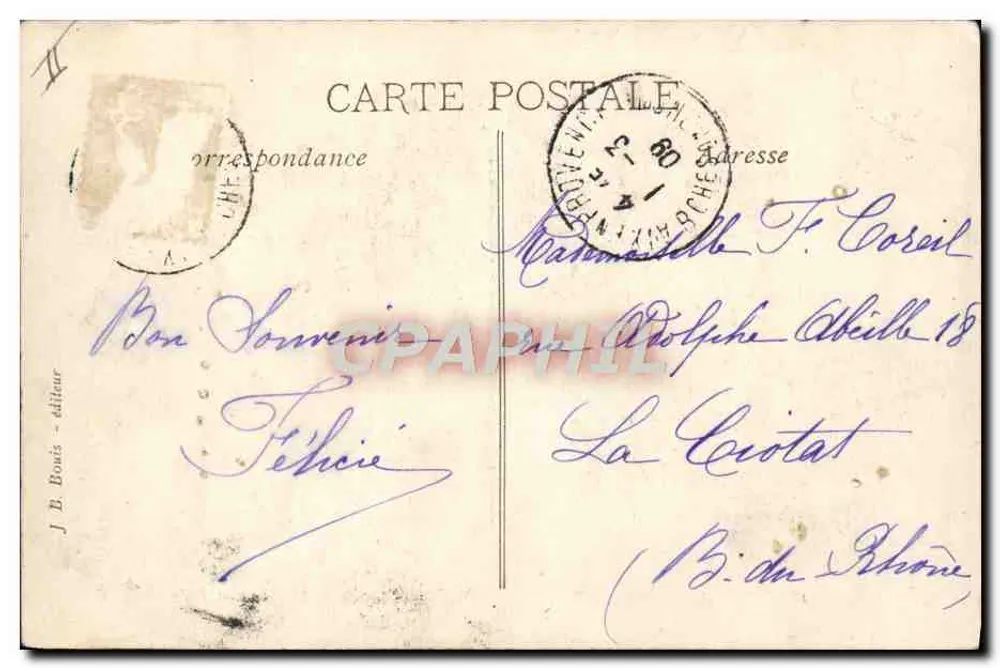 Carnaval d'Aix-en-Provence — Una vaste blague — J. B. Bonis, n° 62 - Achterkant