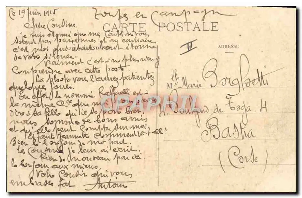 Les Vosges - Casa Florestal dos Chavons — editor C. 232-C - Verso