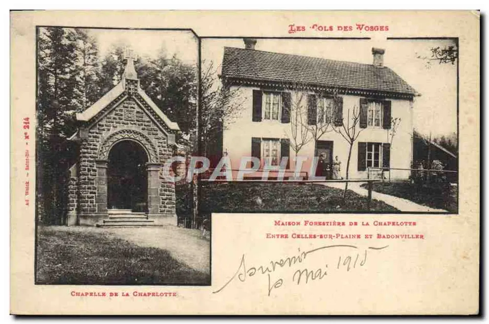 Chapelle von Chapelotte — Forsthaus Chapelotte — Die Pässe der Vosgien - Vorderseite