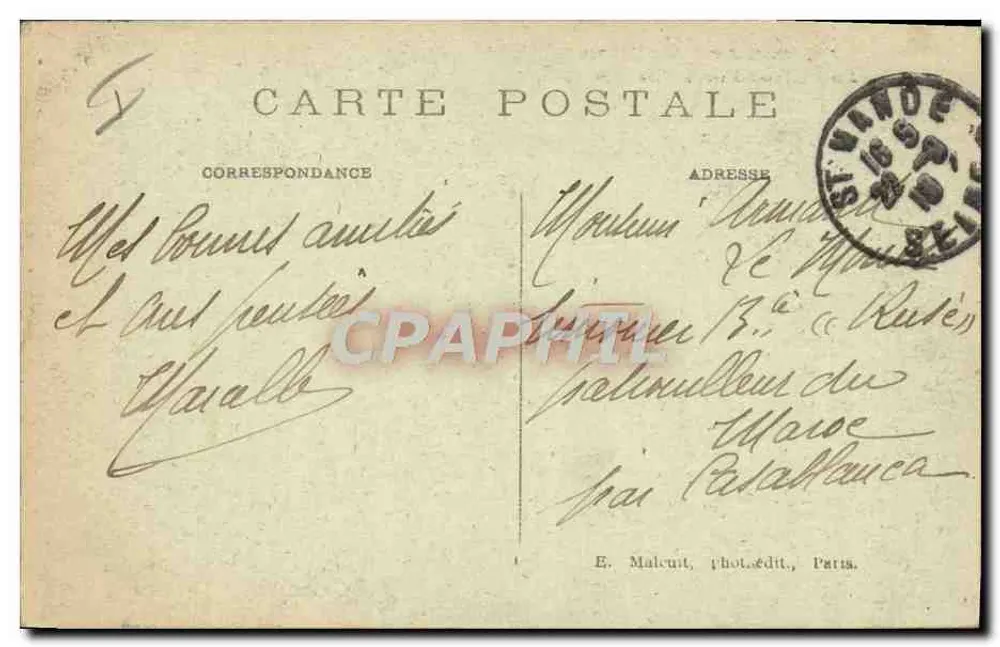 Bois de Vincennes — La Maison Forestière — E. M. - Verso