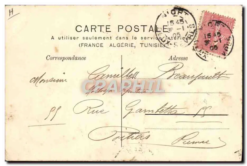 Poitou - Scene rurali V. - Una fiera dei bovini - Collezione del Pays Poitevin, G.B., N. n°244 - Verso