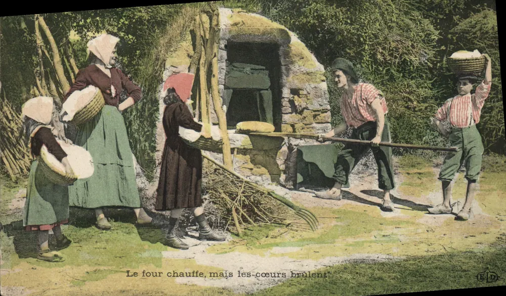 Scena di vita rurale — Il forno è acceso, ma i cuori ardono — Editore ELD - Recto